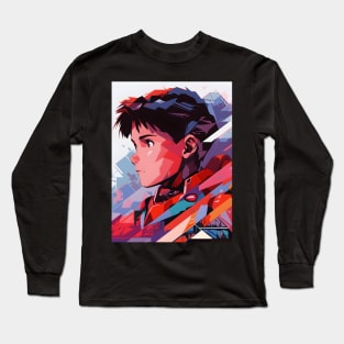 Discover Apocalyptic Anime Art and Surreal Manga Designs - Futuristic Illustrations Inspired by Neon Genesis Evangelion Long Sleeve T-Shirt